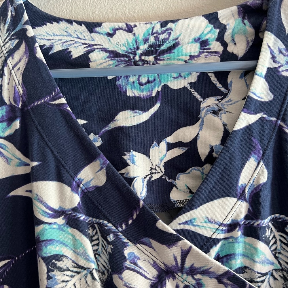 Soft surroundings flower summertime floral dress size petite small. - Picture 2 of 6